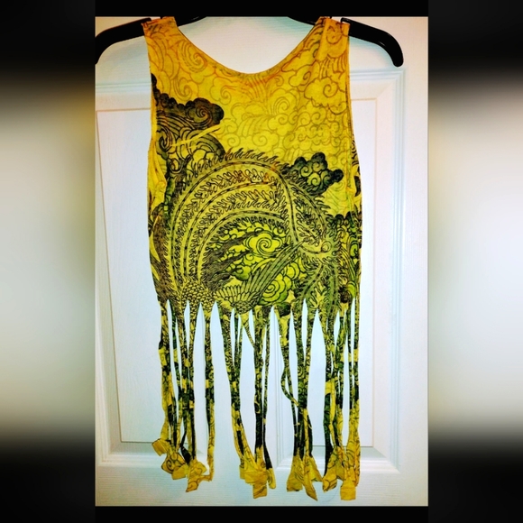Women's affliction fringe crop top - Picture 3 of 4
